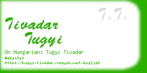 tivadar tugyi business card